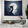 Monad Custom Black And White Sun Moon Phase Printed Wall Tapestry For Bedroom