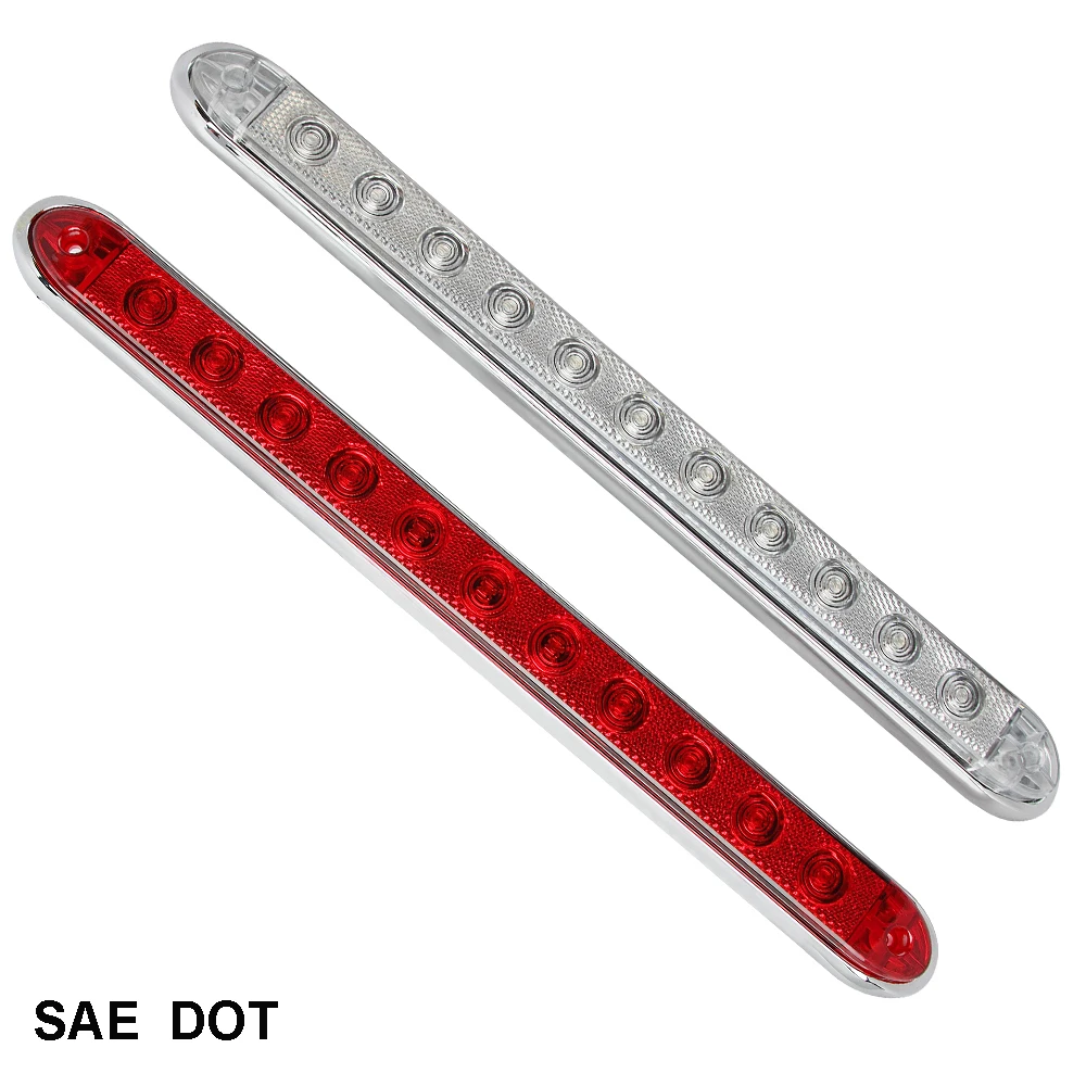 16 Inch Slimline Led Indicator Bar W/reflex Lens And Chrome Bezel 16