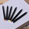 Diamond Black wood pencil set Black wood pencil with diamond 6pcs/set