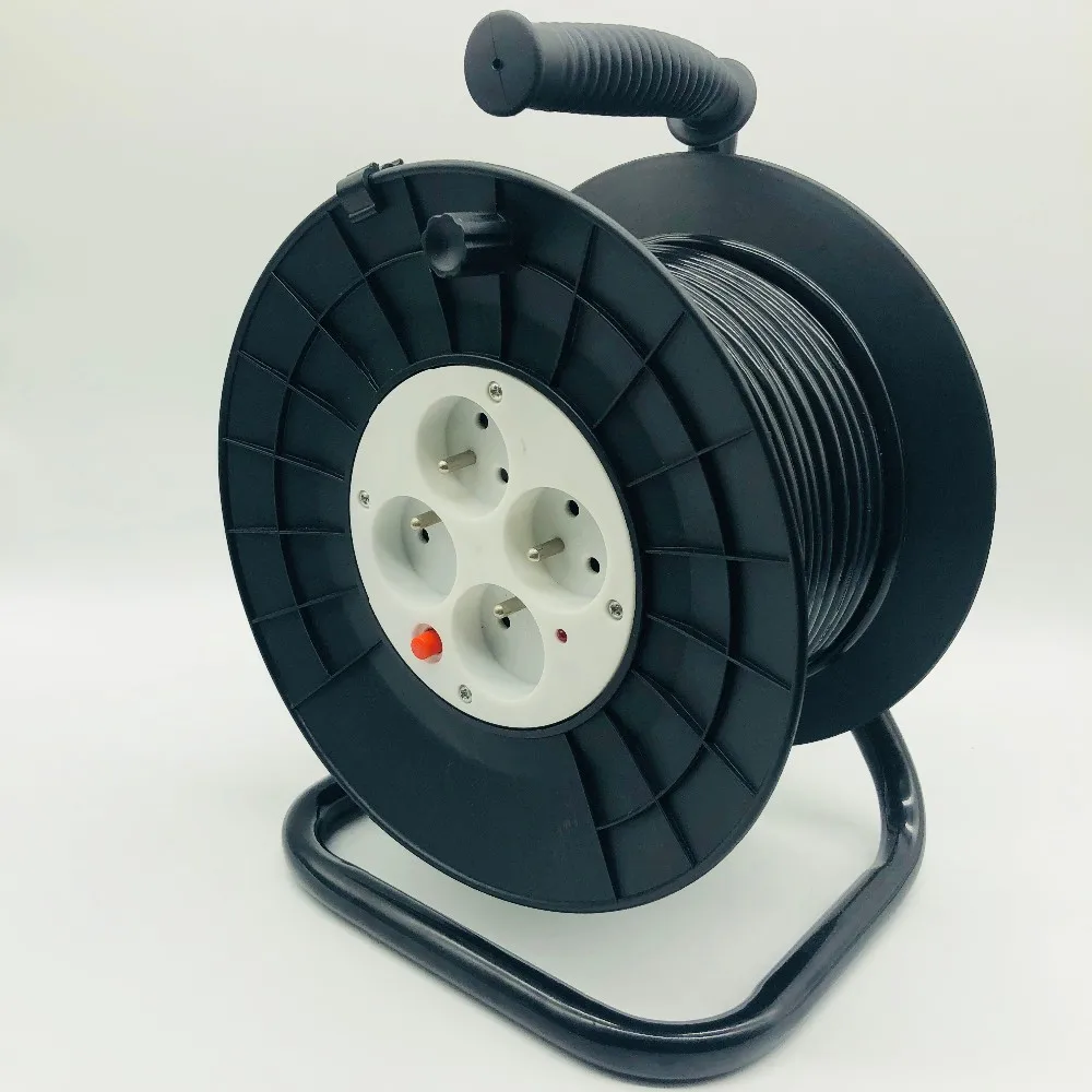 Cable Grounding Reel Plastic Cable Reel With Switch French Type 4 Ways