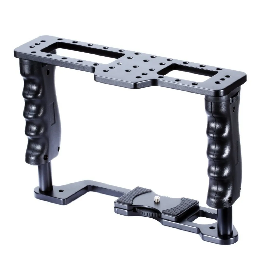 Aluminum Dslr Camera Cage Kit With 15mm Rod Rig For Pentax 5d Mark Ii