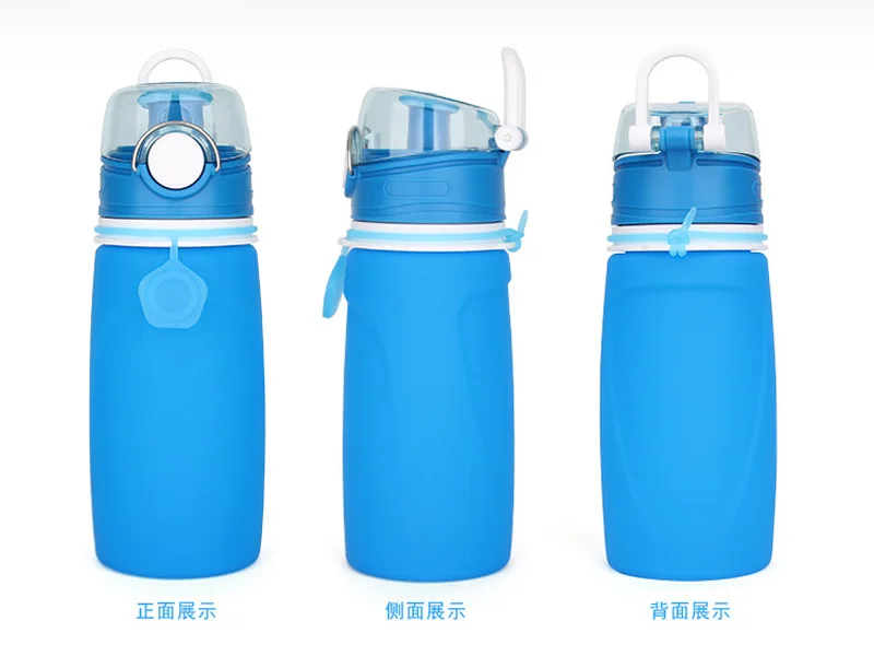 1000ml Silica Gel Collapsible Water Bottle Outdoor Sports Compressible
