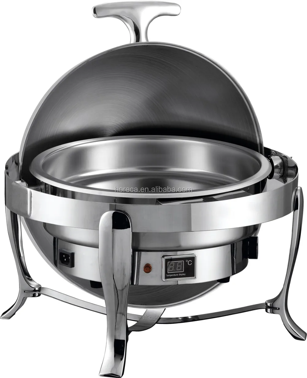 Konkurrenzfähiger Preis Indische Edelstahl Roll Top Chafing Dish