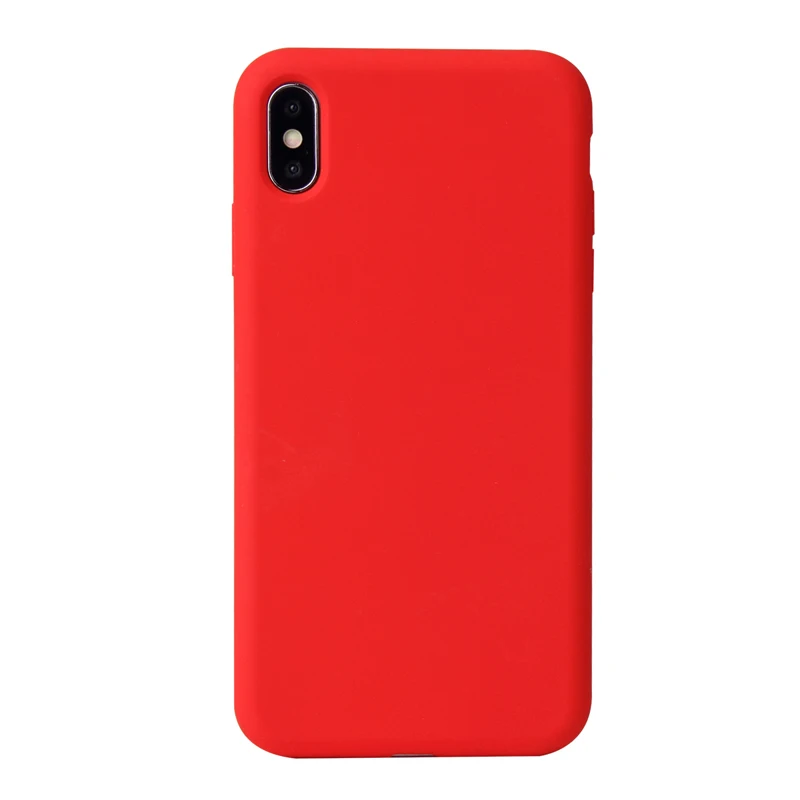 Black Phone Case For iPhone X Case Genuine Liquid Silicone Back Cover Phone Shell For iPhone 6/7/8/Xs Max Rubber Case.jpg