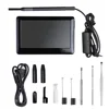 Newest 6 LED OD 5.5mm 1.0MP HD Otoscopes Ent Ear endoscope Camera with 4.3inch LCD Display and Easy for Child and Elder use