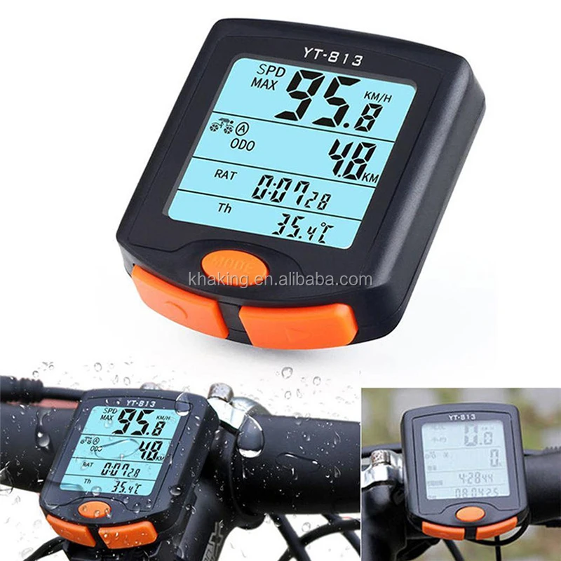Wired Bike Cycling Bicycle Cycle Computer Odometer Speedometer Backlight #L 