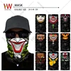 Motorcycle Face Masks 2 Seamless clown Mask Half Face for Out Riding skull face tube mask Black outdoor game battle (HM37B)