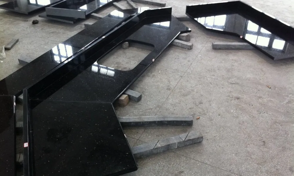 户外黑色星系花岗岩厨房台面