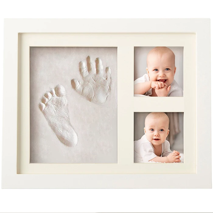 New arrivel Air Dry CLAY Baby Child photo frame Foot Hand Print