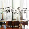 modern style stainless steel big Engineering chandelier lighting by custom made