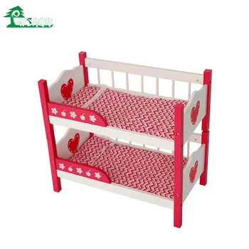 wooden baby doll bed