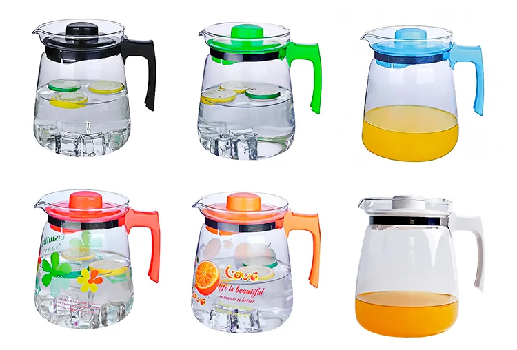 2l Cooler Coffee Juice Tea Hot And Cold Water Glass Jug With Lid Buy