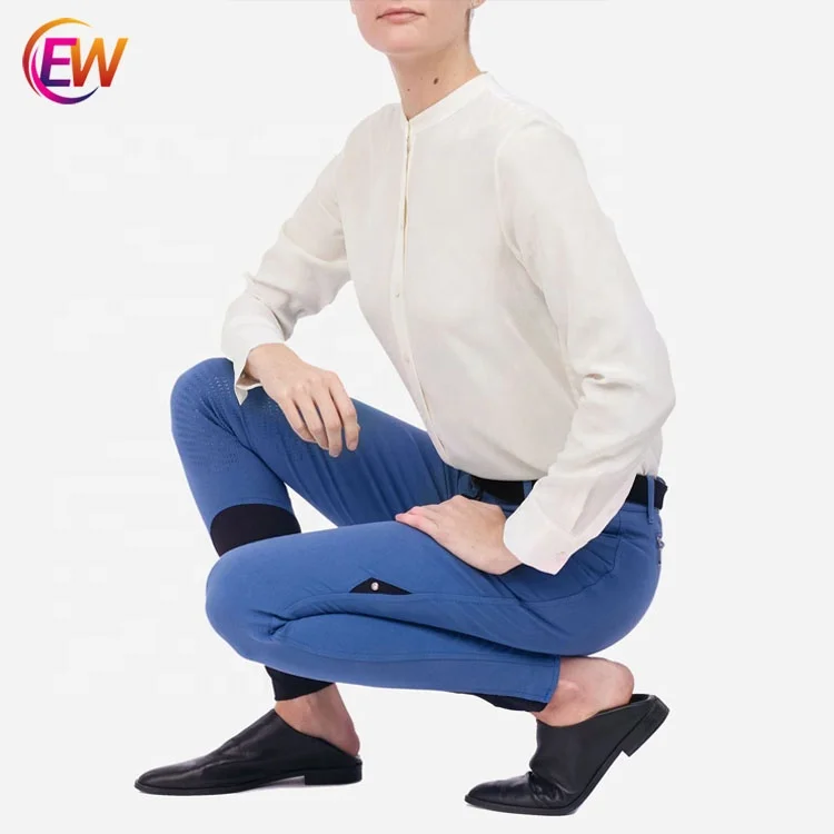 EW Horse Women Active Silicone Grip Full Seat Horse Riding Clothing Tights 