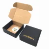 matte black shipping box with logo recycled paper cardboard small black postage box packaging mail postal box