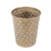 Office home school bank flower pattern wire mesh metal 1100 paper 3 litres waste bin