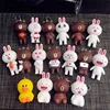 China factory supply acrylic keychain hot sale in America cartoon fashion bag key chain cheap price Mixed style bear keychain