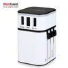 Promotion gift worldwide multi plug 250v to 110v plug adapter type-C 2 USB port charger power universal world travel