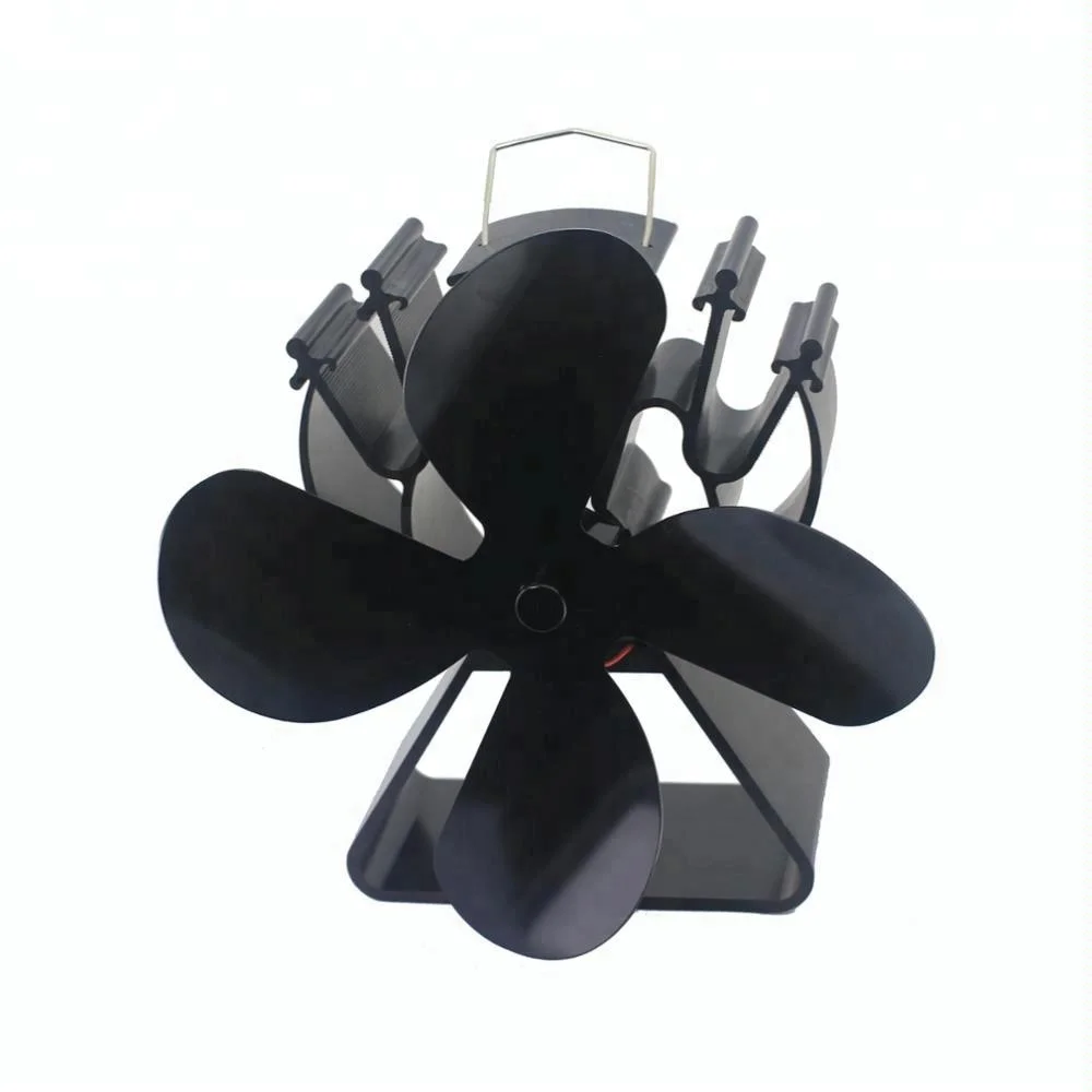4 Blades Ecofan Stove Fan Eco Stove Fan Heat Powered Wood Free Spare
