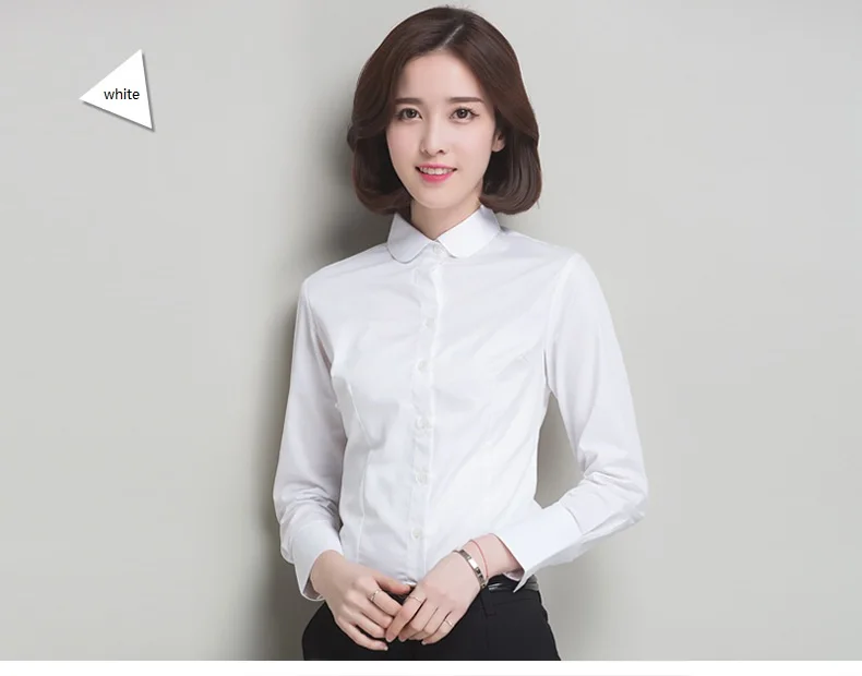 100% Cotton Plain Color Ladies Office Uniform Shirt - Buy Ladies Office ...