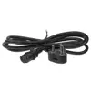 India South Africa Power Cord Set SANS 164-1 Plug Type IEC 60320 C13 Connector Type Black Plug Cable Color 16A 250V 2.5m Length