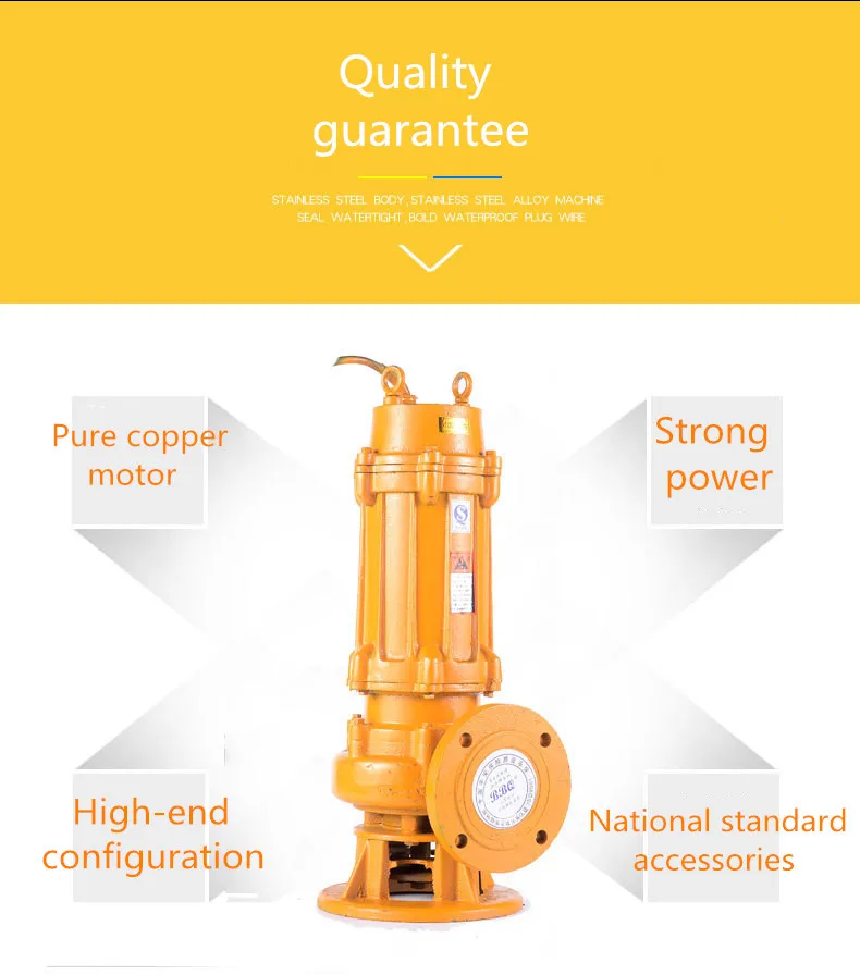 Hengbiao Wq,Qw Series City Sewage High Lift Head Energysaving Long