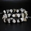 Tryme Wholesale AAA+ Unpolished Irregular Shape White And Black Stone Beads For Jewelry Making Diy Bracelet Pink Beads Strand 15