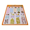 Baby toys embossed wall chart with multiplication
