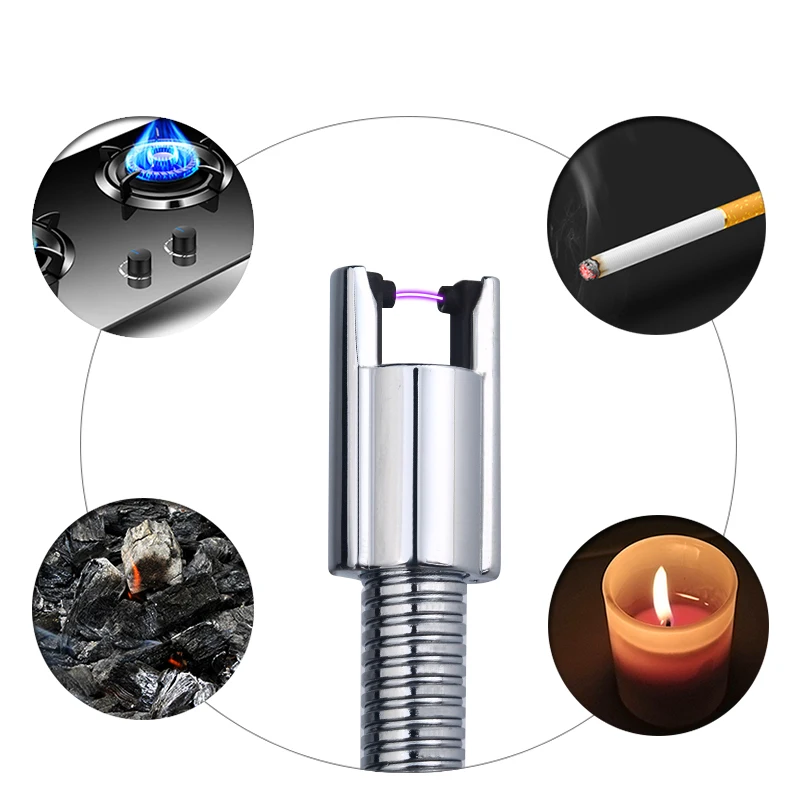 USB Long Neck Safety Lock Plasma arc lighter Fit for Candle, BBQ, Kitchen Stove