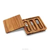 large creative and unique acacia wood cheese board set with a removable cover and 3 beautiful cheese cutting knives best gift fo