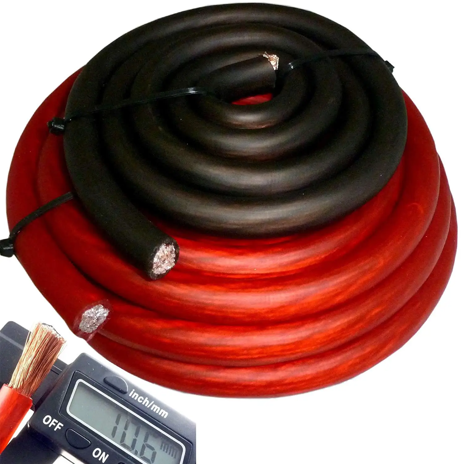 Hyperflex 20' ft 4 Gauge Red Car Audio Power Ground Wire Cable 20 Feet +