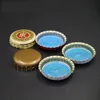Wholesale customized printed glass beer bottle caps