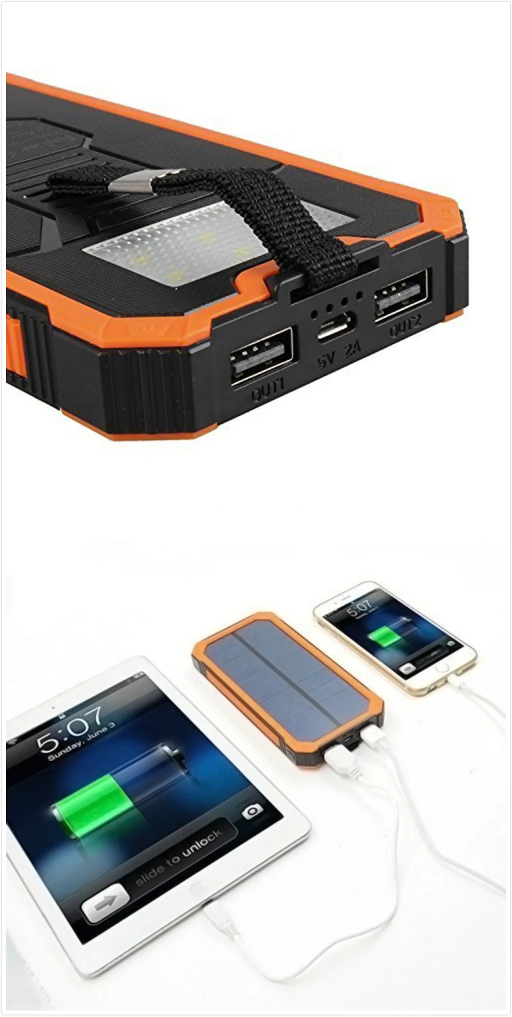 Paypal accepted hot products powerbank 10000mAh solar panel - ANKUX.COM