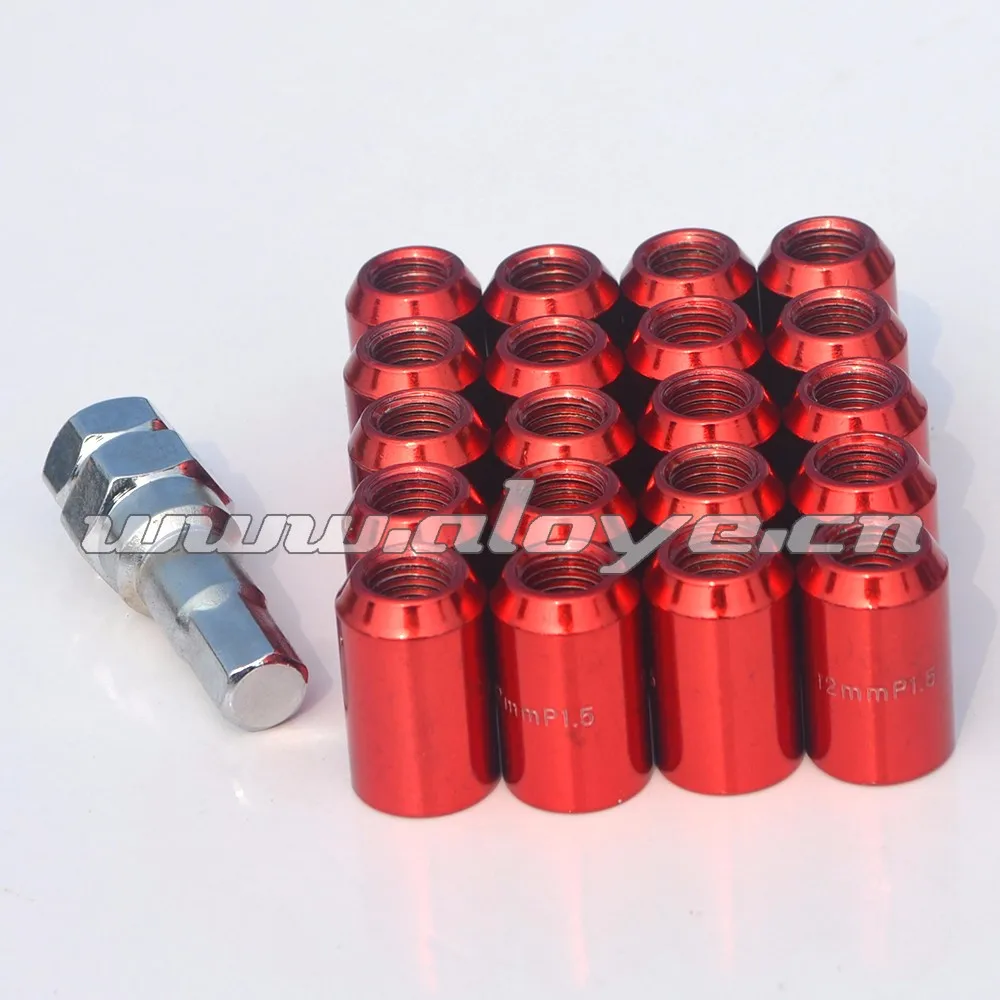 32mm Racing Car Wheel Lock Nut M12xp1.5 With Adapter Buy Wheel Lock