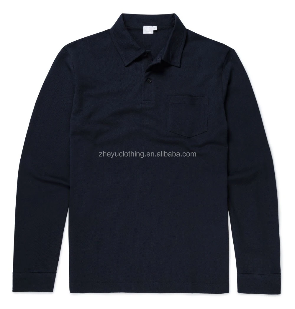 long sleeve white polo shirt school uniform