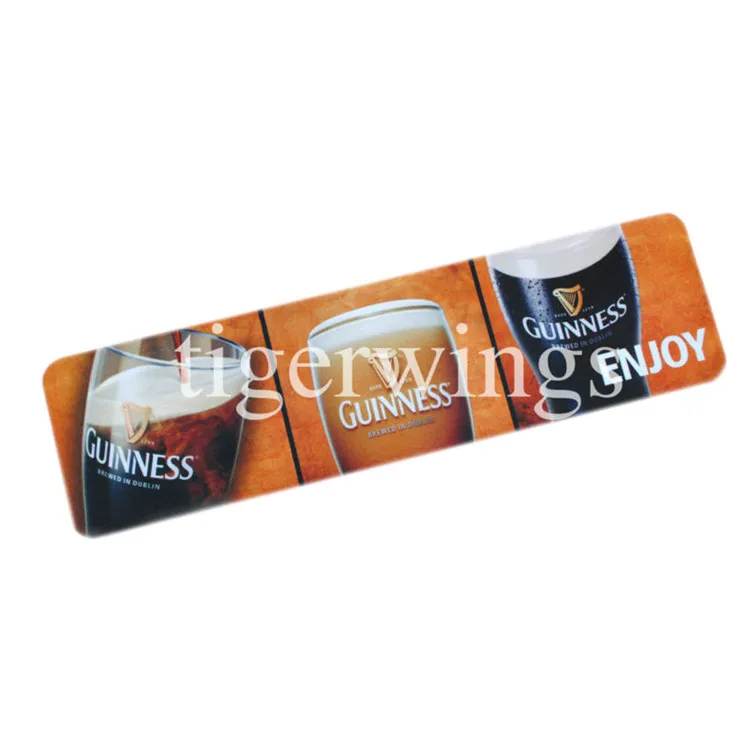 Tigerwingspad soft rubber red bull bar spill mat, rubber beer bar mats