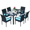 hot sell restaurant round table and chair set rattan dining set wicker furniture