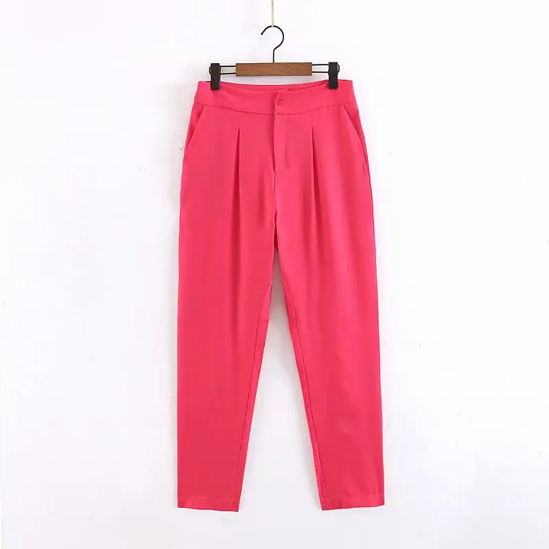 Pink Color Good Quality Office Lady Wear Women Summer Work Pants - Buy ...