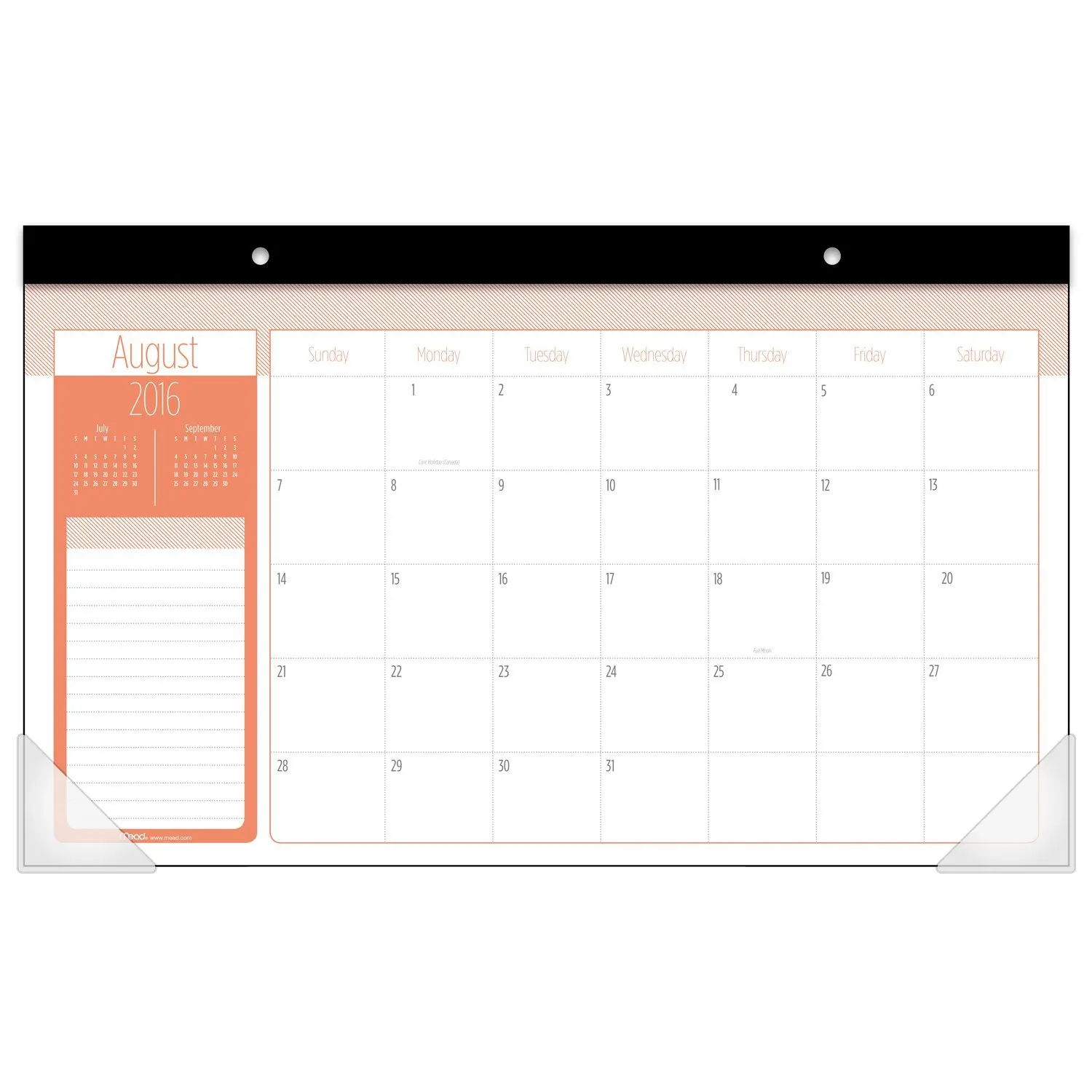 Buy Mead Academic Year Monthly Desk Pad Calendar, Aug 2016