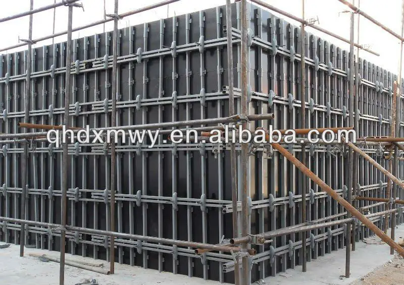 adjustable framed formwork for concrete walls