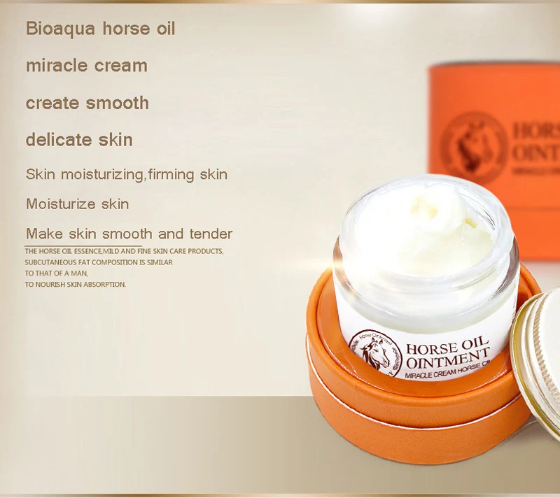 OEM ODM BIOAQUA Miracle Horse Oil facial Cream for Moisturizing Skin Care