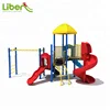 Liben popular fun Children outdoor plastic playhouse with slide