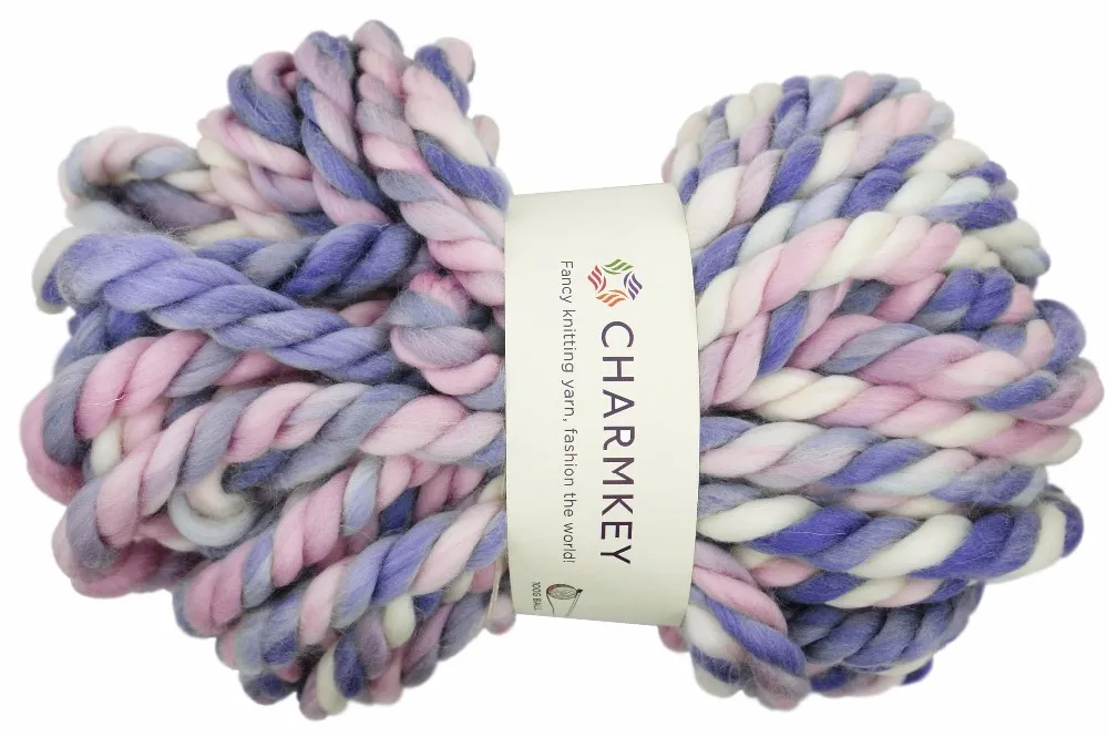 Charmkey High Quality Mixed Color Dyed Jumbo Yarn Acrylic Wool Yarn