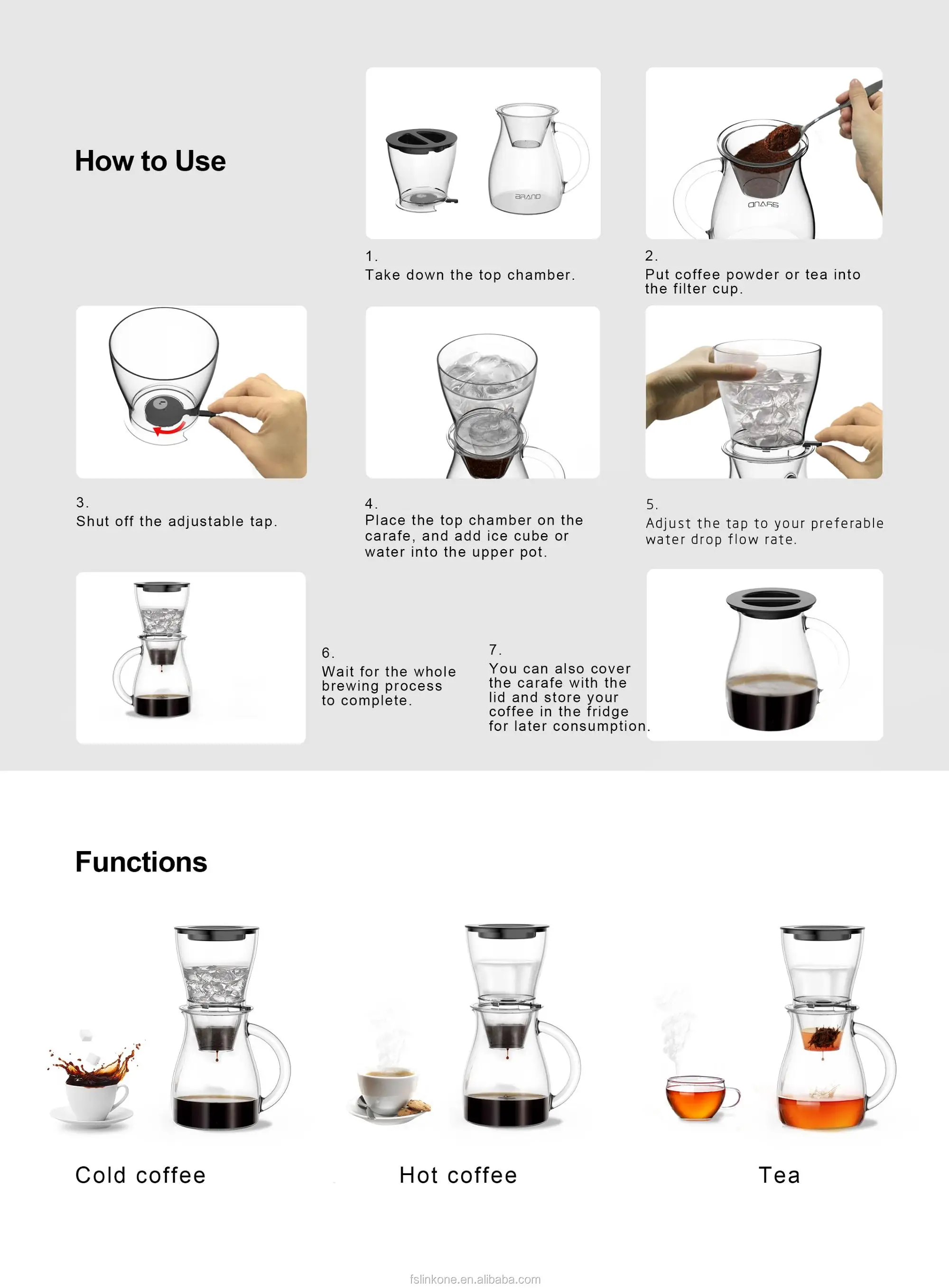 Hot Sale Style Cold Brew Coffee Maker Buy Cold Brew Coffee Maker,Manual Coffee Maker,Ice