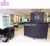 Customized hot sales White MDF front counters table / reception desk table / luxury wooden office desk