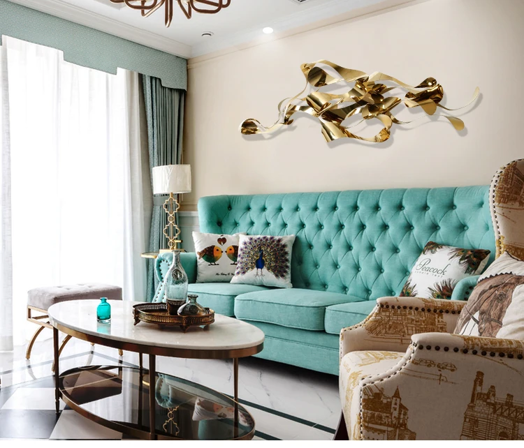 Luxury Wall Decorative Metal Finish Hanging Arts Crafts Wall Decor