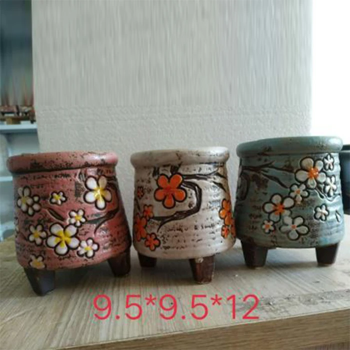 Korean garden pot flower decor hand-painted ceramic flower pots