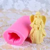 R0512 Hot Sale Decorative 3D Angel Shape Silicone Candle Mould