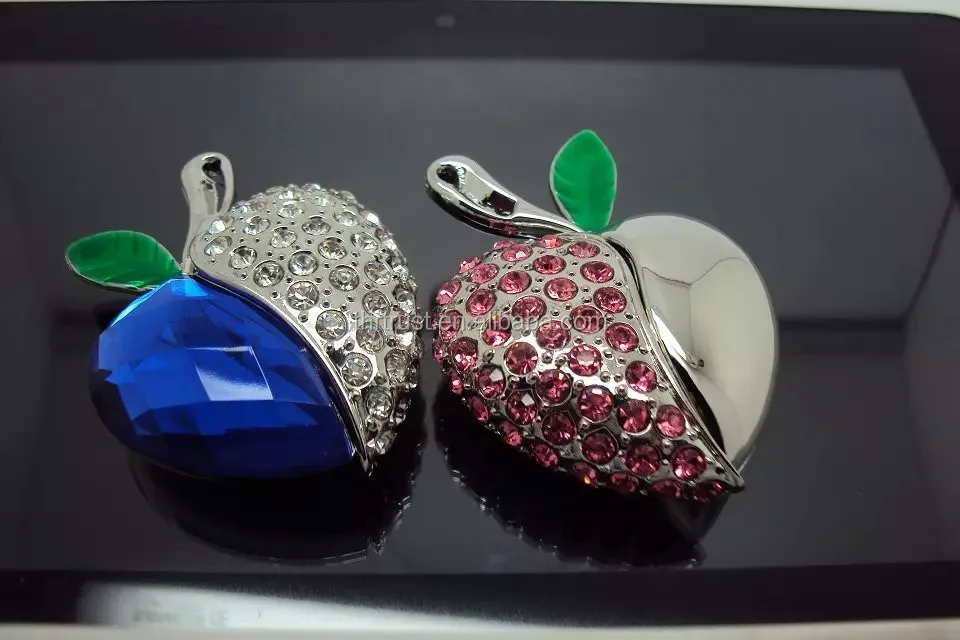 Jewelry Crystal Heart Shape 4Gb 64Gb Metal Usb Flash Drive Anti Dust Stylus Pendant 16Gb Memory Stick Custom Gift Pendrive 32Gb - ANKUX.COM