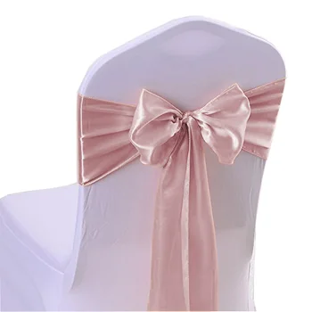 Bs00042 Wedding Chair Decoration Dusty Pink Blush Satin Chair