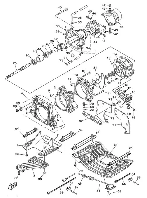 Sanj Water Propulsion Pump Marine Jet Engine Jet Ski Part For Jet Ski